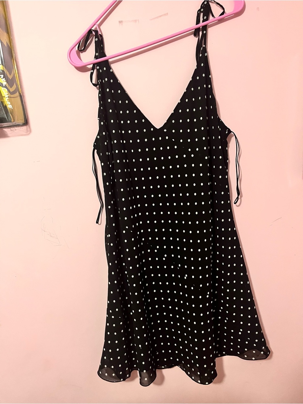 ⭐️Wilfred Black and White Polka Dot Slip Dress